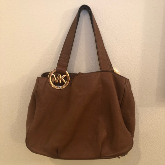 MICHAEL Michael Kors Handbags - Michael Kors Brown pebbled leather hobo purse